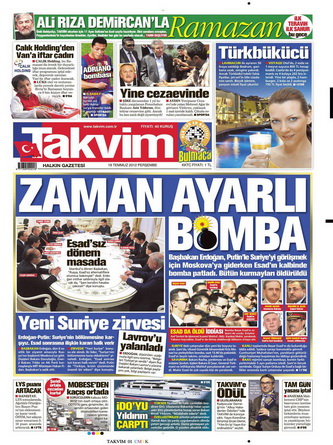 Gazete Manşetleri - 19 Temmuz 2012 16