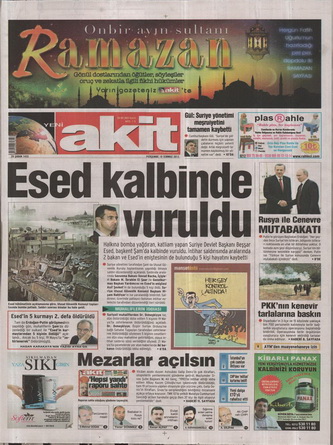 Gazete Manşetleri - 19 Temmuz 2012 22