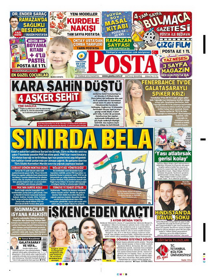 Gazete Manşetleri - 23 Temmuz 2012 12