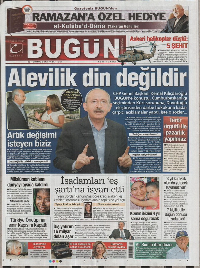 Gazete Manşetleri - 23 Temmuz 2012 3