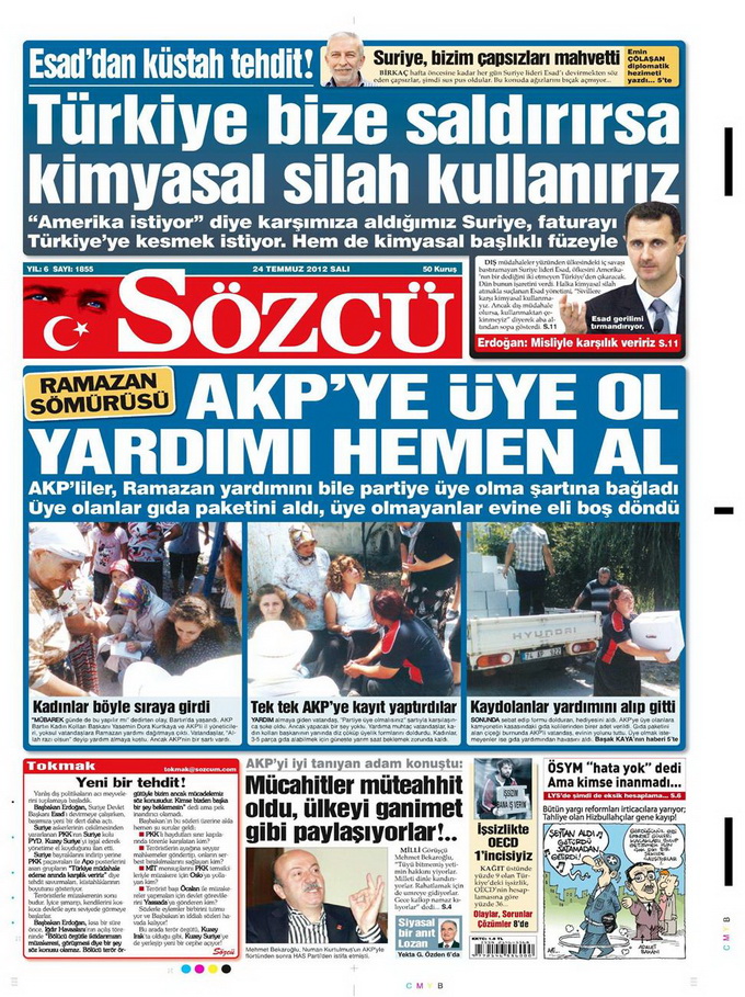 Gazete Manşetleri - 24 Temmuz 2012 14