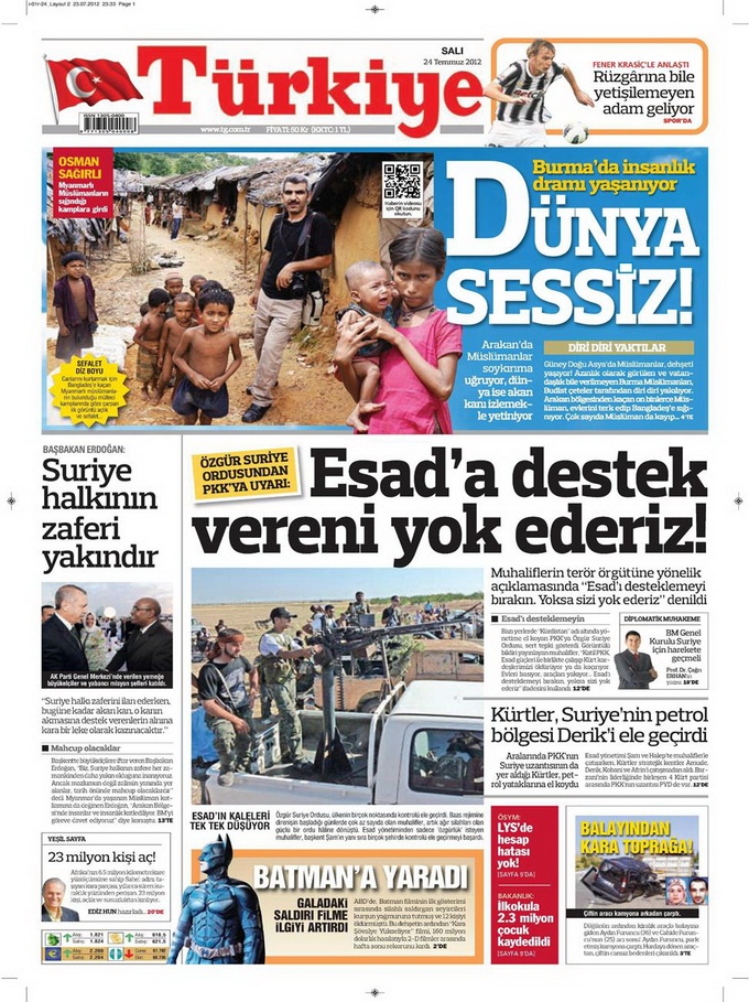 Gazete Manşetleri - 24 Temmuz 2012 18