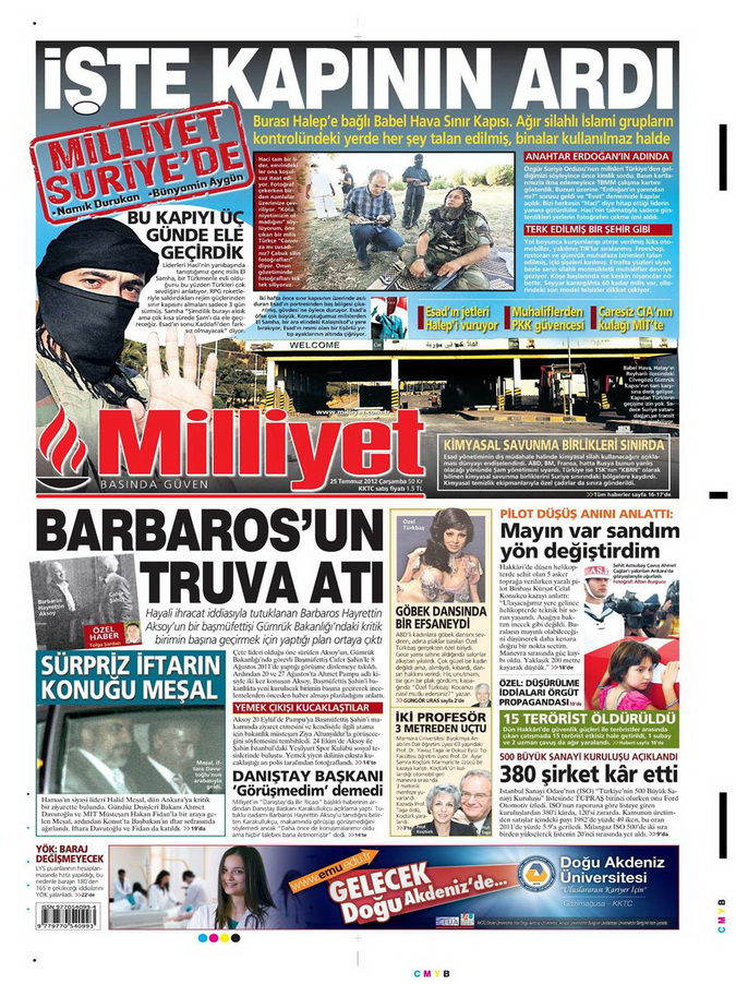 Gazete Manşetleri - 25 Temmuz 2012 10