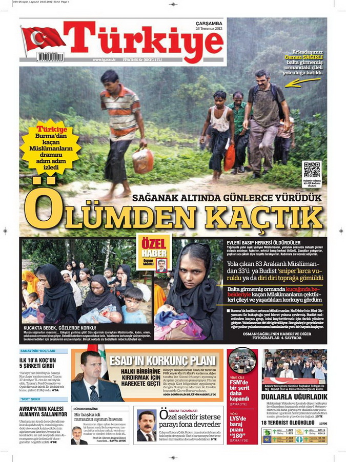 Gazete Manşetleri - 25 Temmuz 2012 19