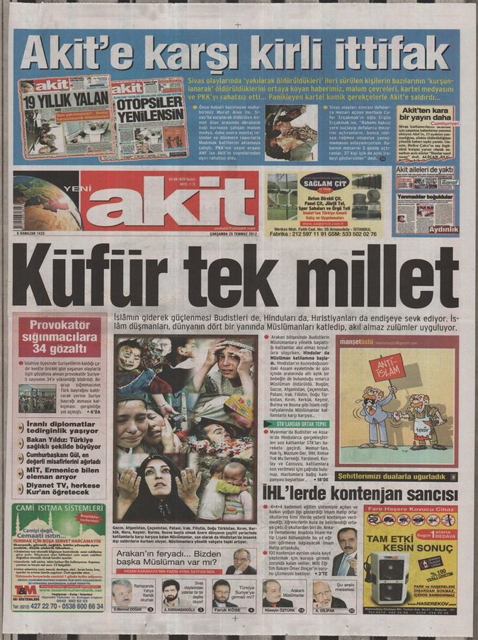 Gazete Manşetleri - 25 Temmuz 2012 22