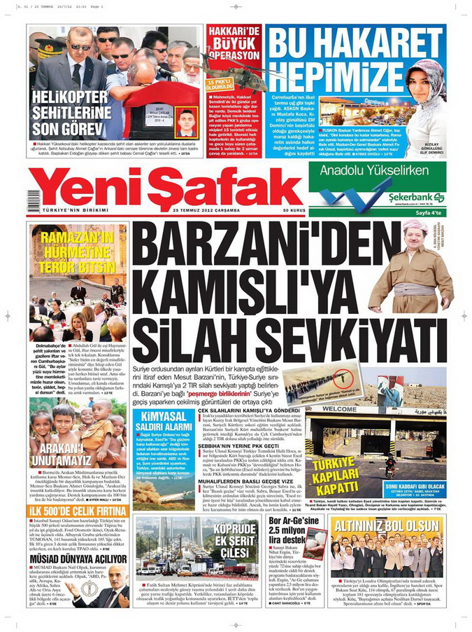 Gazete Manşetleri - 25 Temmuz 2012 24