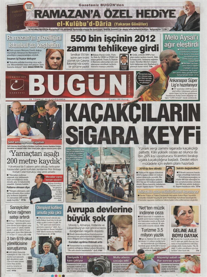Gazete Manşetleri - 25 Temmuz 2012 3
