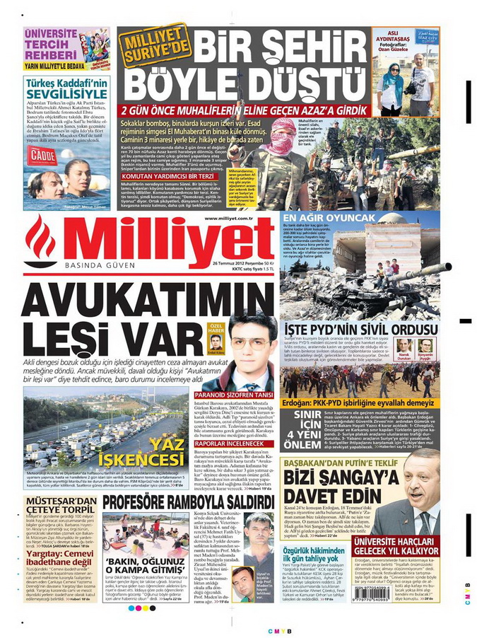 Gazete Manşetleri - 26 Temmuz 2012 10