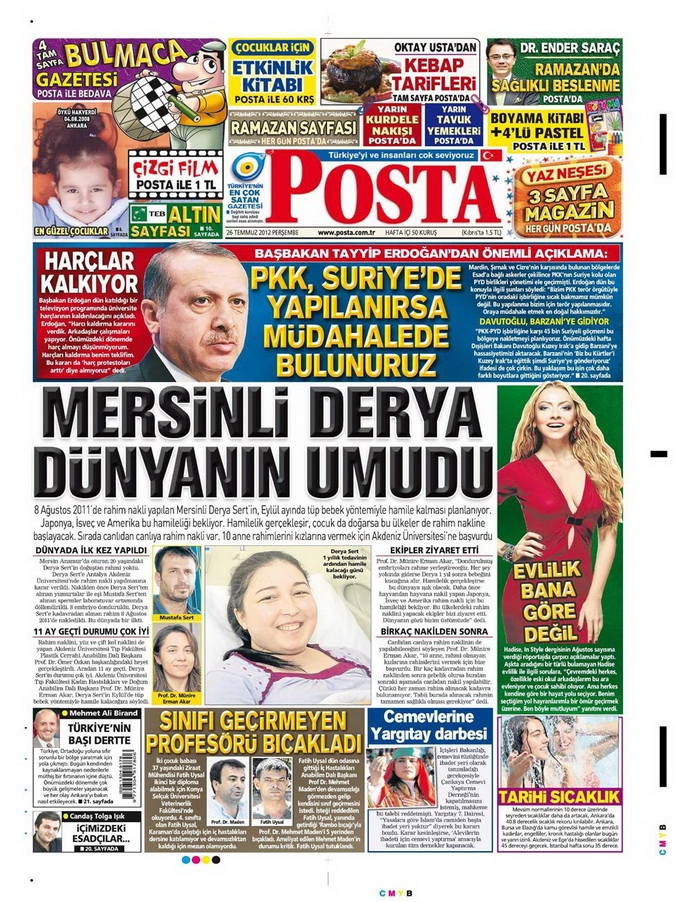 Gazete Manşetleri - 26 Temmuz 2012 12