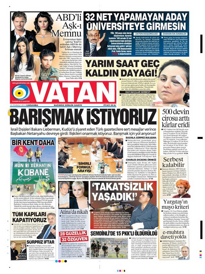 Gazete Manşetleri - 26 Temmuz 2012 21