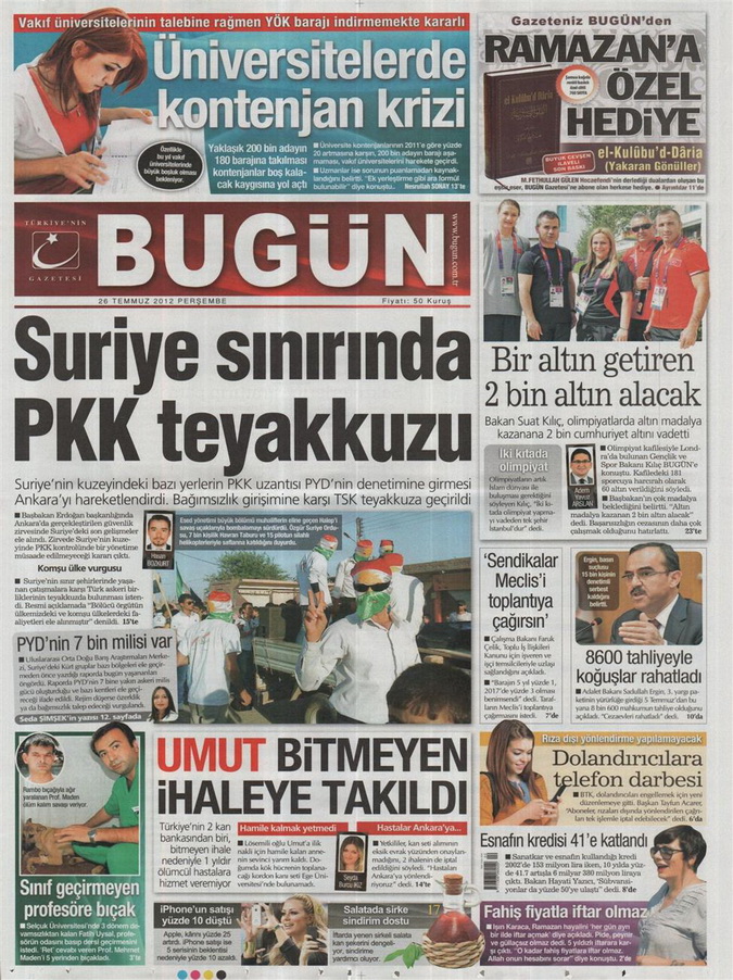 Gazete Manşetleri - 26 Temmuz 2012 3