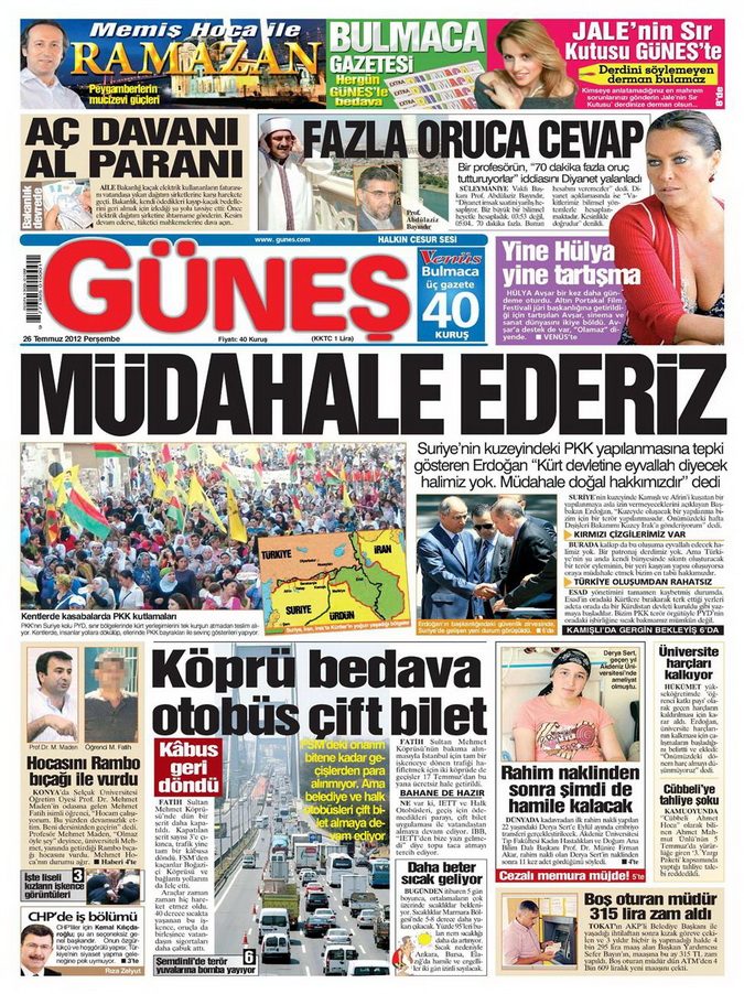 Gazete Manşetleri - 26 Temmuz 2012 5