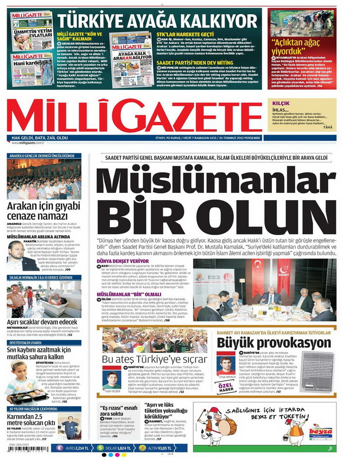 Gazete Manşetleri - 26 Temmuz 2012 9