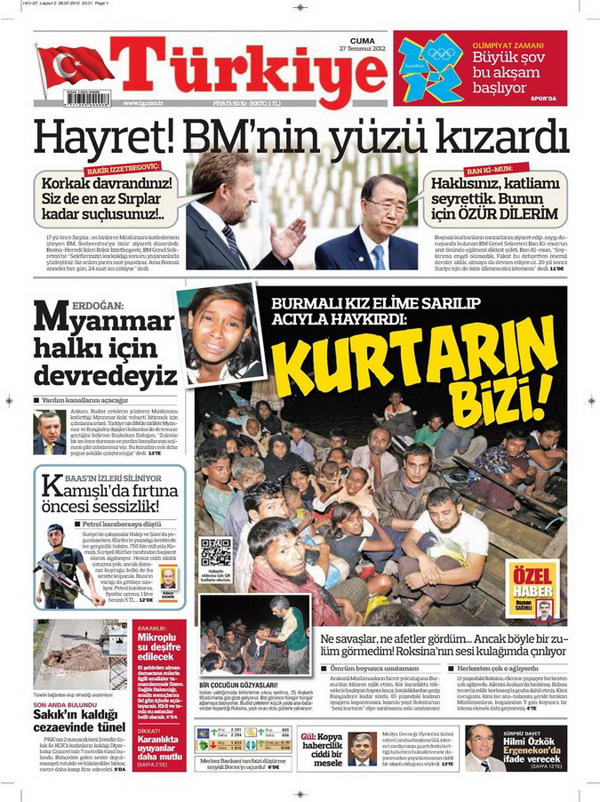 Gazete Manşetleri - 27 Temmuz 2012 17