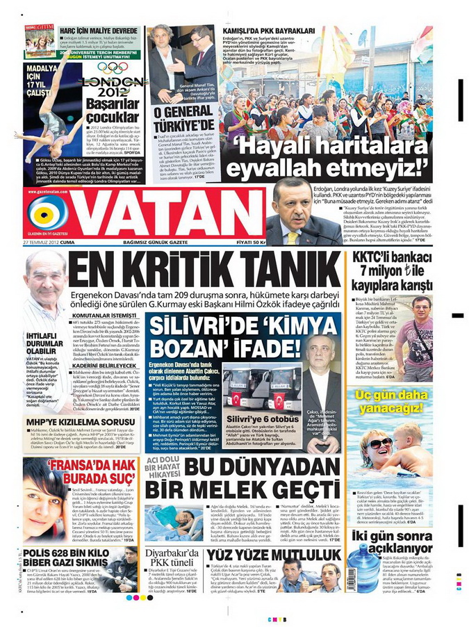 Gazete Manşetleri - 27 Temmuz 2012 19