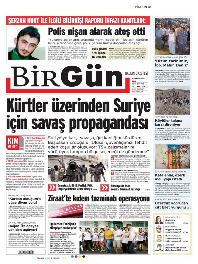 Gazete Manşetleri - 27 Temmuz 2012 2