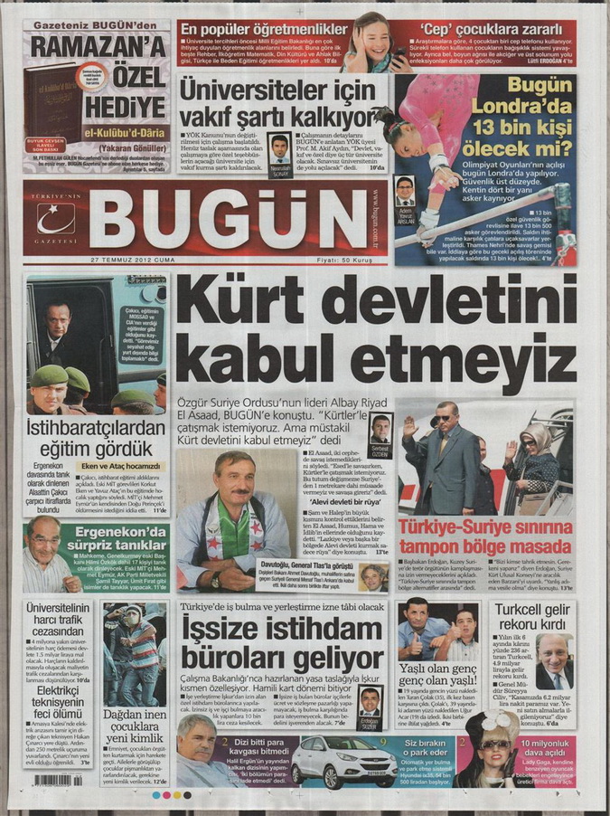 Gazete Manşetleri - 27 Temmuz 2012 3