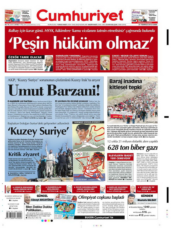 Gazete Manşetleri - 27 Temmuz 2012 4
