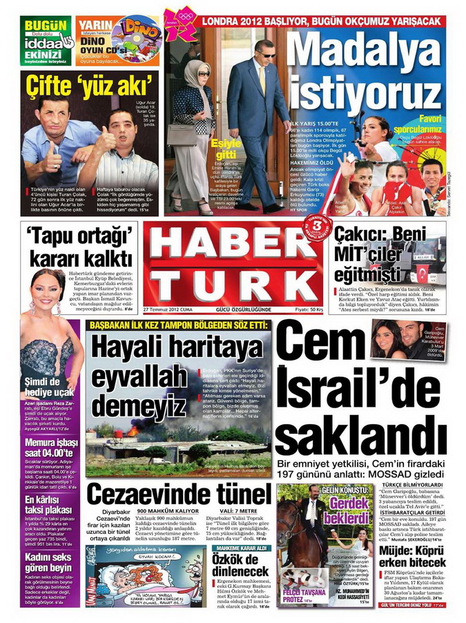 Gazete Manşetleri - 27 Temmuz 2012 5