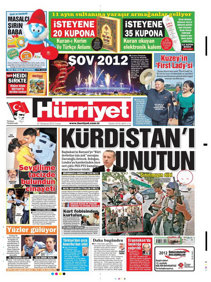 Gazete Manşetleri - 27 Temmuz 2012 6
