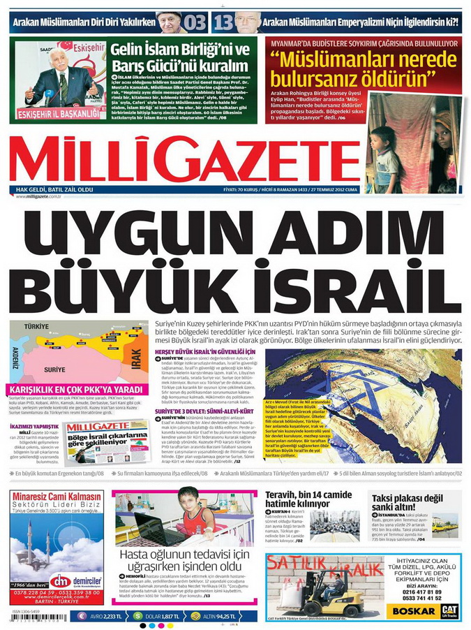Gazete Manşetleri - 27 Temmuz 2012 8