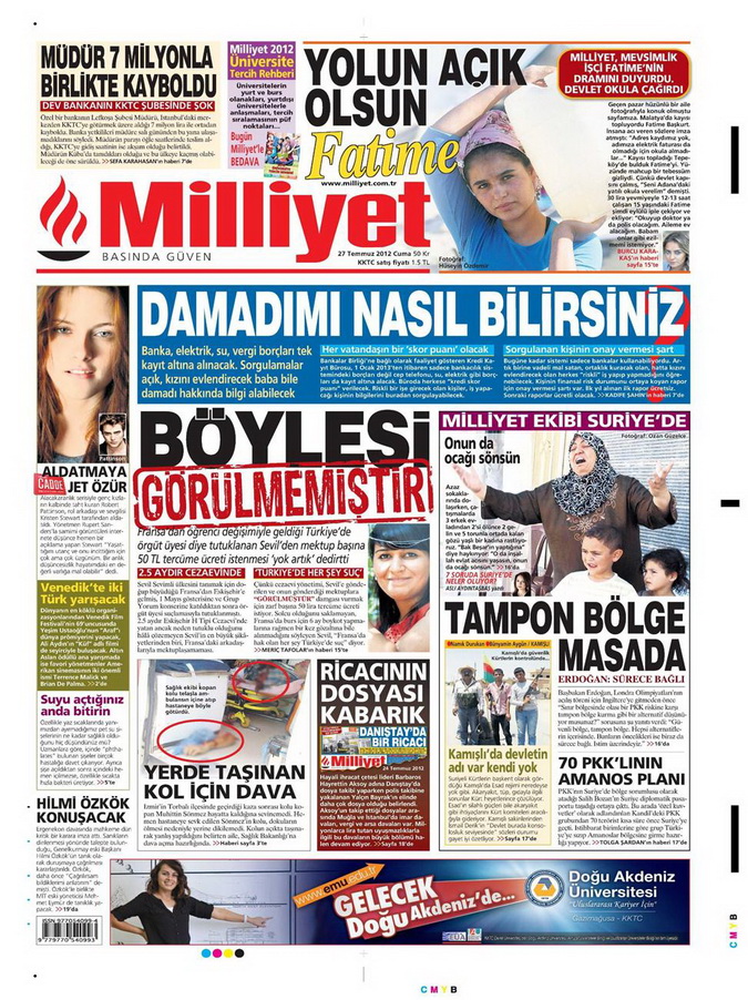 Gazete Manşetleri - 27 Temmuz 2012 9