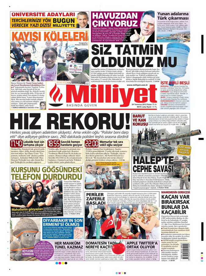 Gazete Manşetleri - 29 Temmuz 2012 10