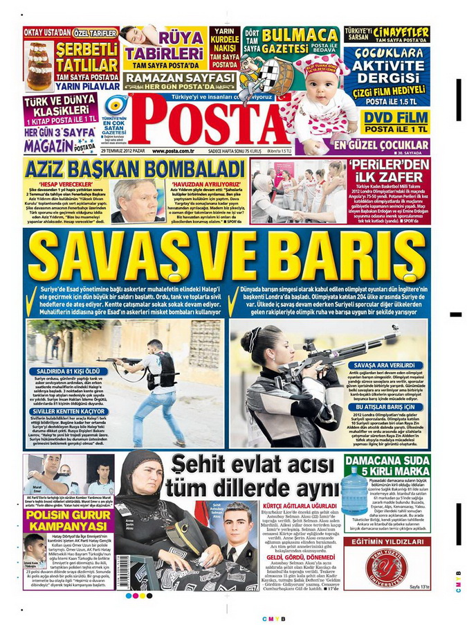 Gazete Manşetleri - 29 Temmuz 2012 12