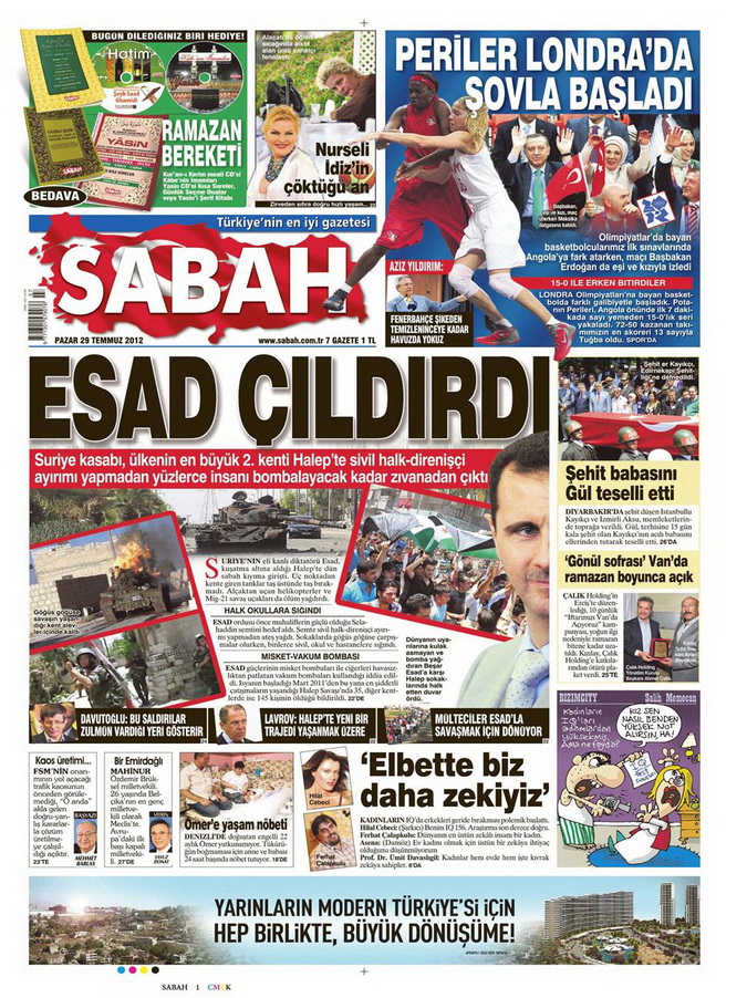 Gazete Manşetleri - 29 Temmuz 2012 14