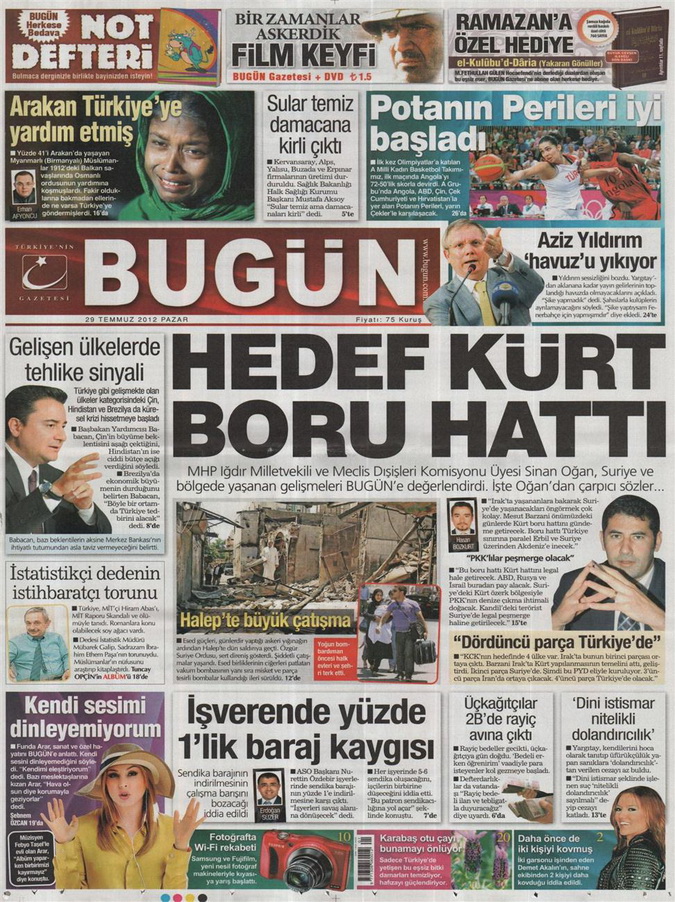 Gazete Manşetleri - 29 Temmuz 2012 3