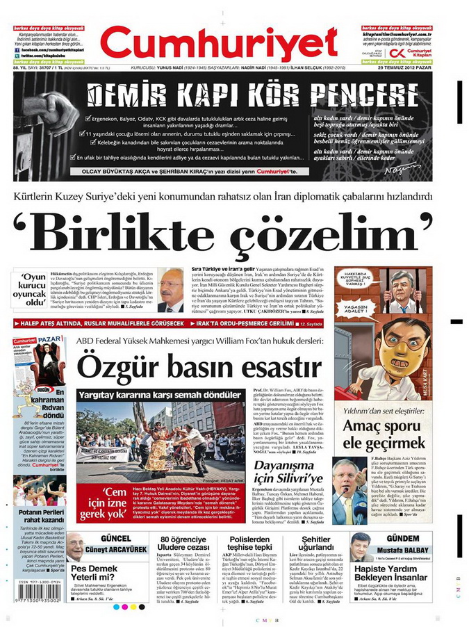 Gazete Manşetleri - 29 Temmuz 2012 4