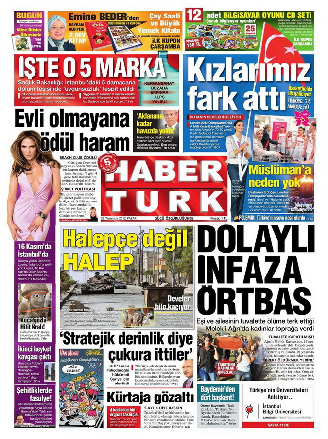 Gazete Manşetleri - 29 Temmuz 2012 6
