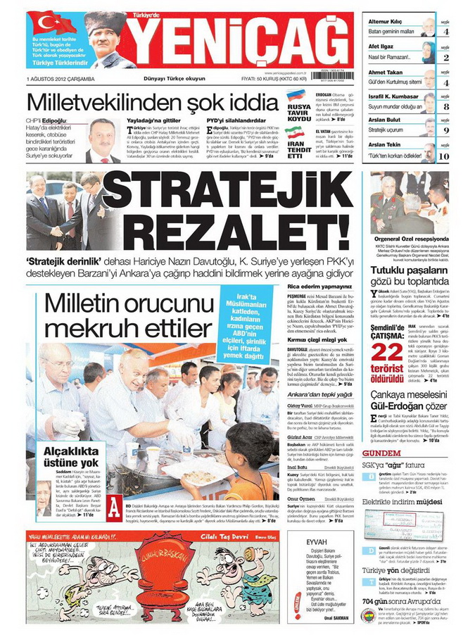 Gazete Manşetleri - 1 Ağustos 2012 18