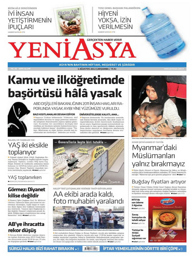 Gazete Manşetleri - 1 Ağustos 2012 21
