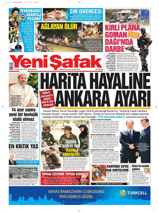 Gazete Manşetleri - 1 Ağustos 2012 22