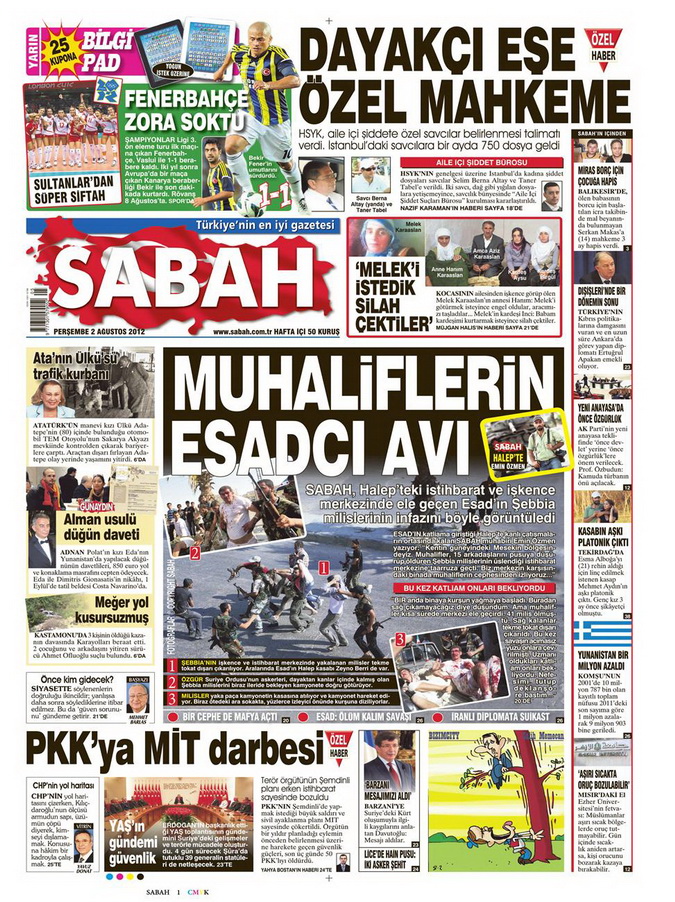 Gazete Manşetleri - 2 Ağustos 2012 10
