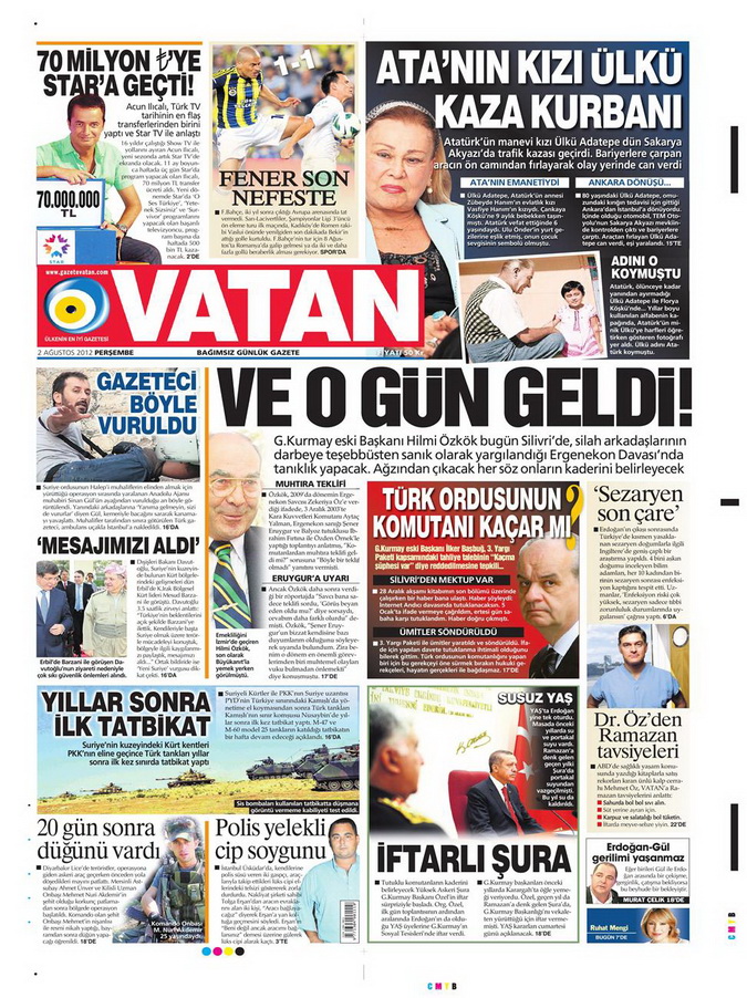 Gazete Manşetleri - 2 Ağustos 2012 16