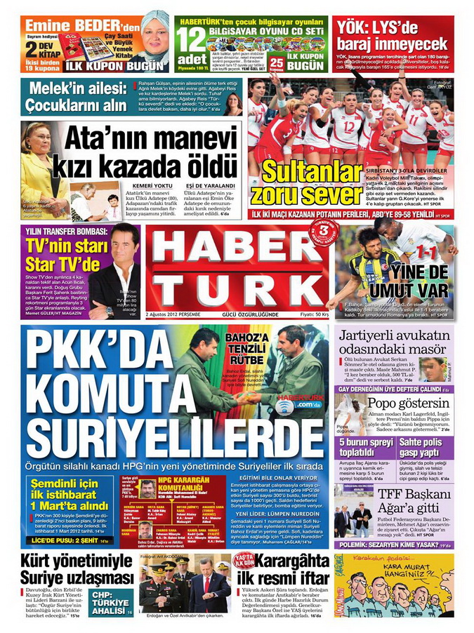 Gazete Manşetleri - 2 Ağustos 2012 4