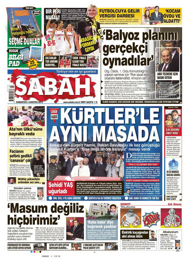 Gazete Manşetleri - 4 Ağustos 2012 13