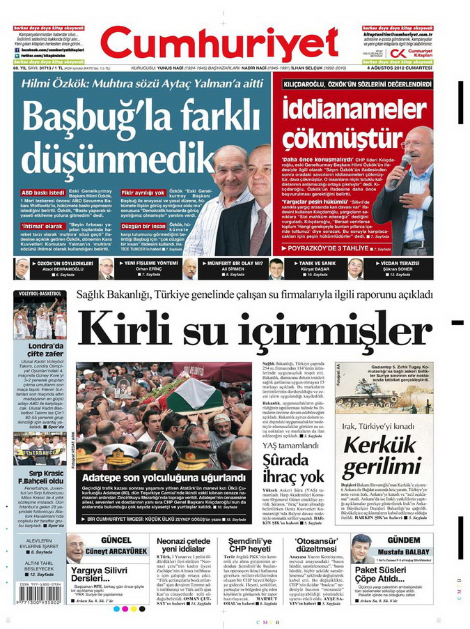 Gazete Manşetleri - 4 Ağustos 2012 4