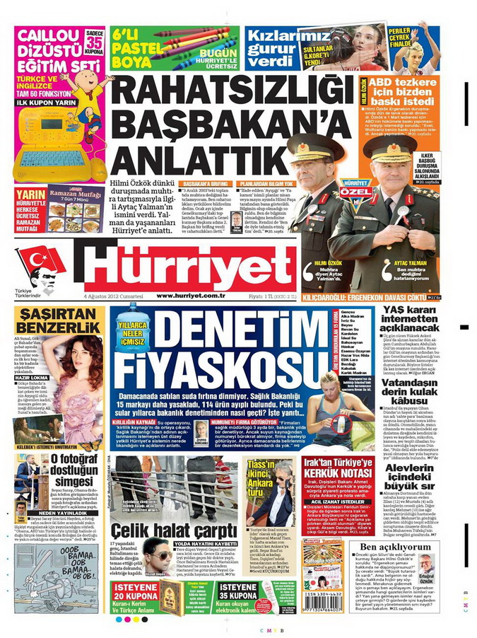 Gazete Manşetleri - 4 Ağustos 2012 7