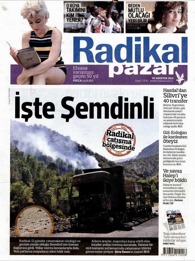 Gazete Manşetleri - 5 Ağustos 2012 Pazar 10