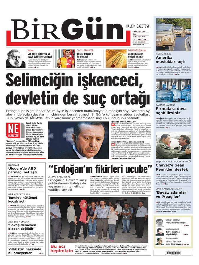 Gazete Manşetleri - 7 Ağustos 2012 Salı 2