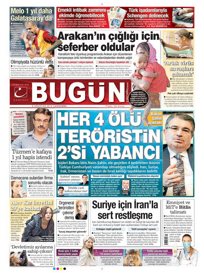 Gazete Manşetleri - 8 Ağustos 2012 Çarşamba 5