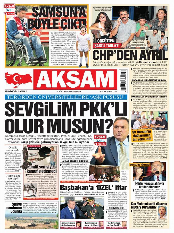 Gazete Manşetleri - 16 Ağustos Perşembe 23