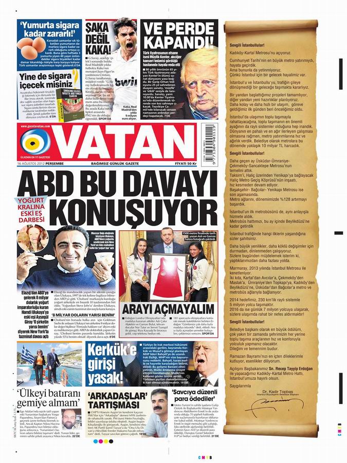 Gazete Manşetleri - 16 Ağustos Perşembe 5