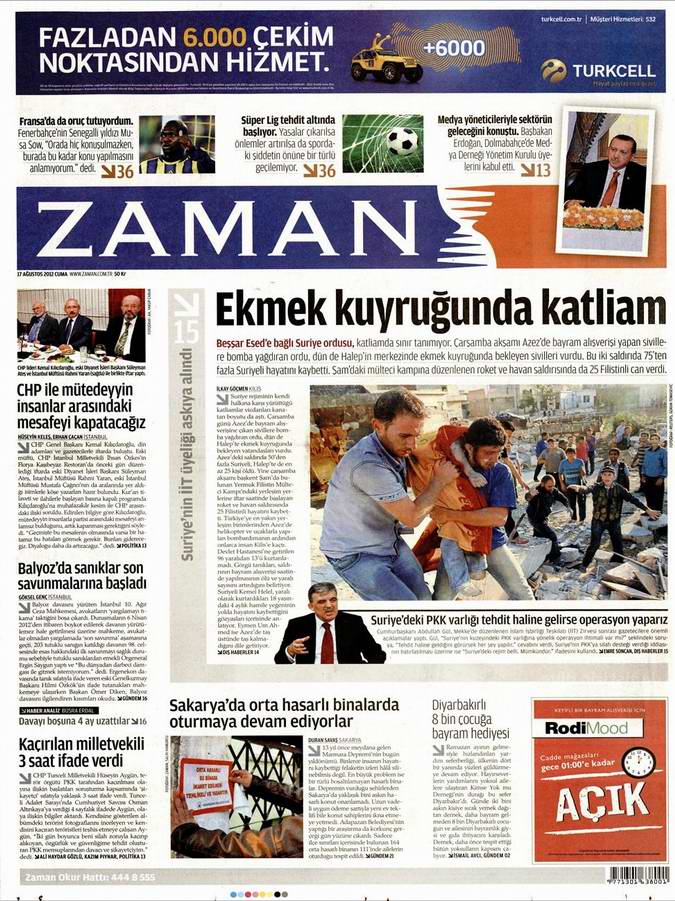 Gazete Manşetleri - 17 Ağustos Cuma 1