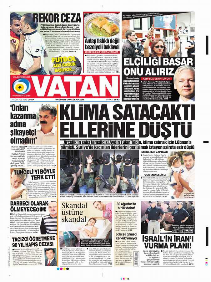 Gazete Manşetleri - 17 Ağustos Cuma 5