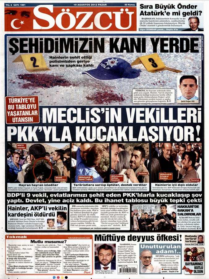 Gazete Manşetleri - 19 Ağustos Pazar 10