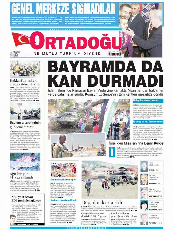 Gazete Manşetleri - 21 Ağustos Salı 10